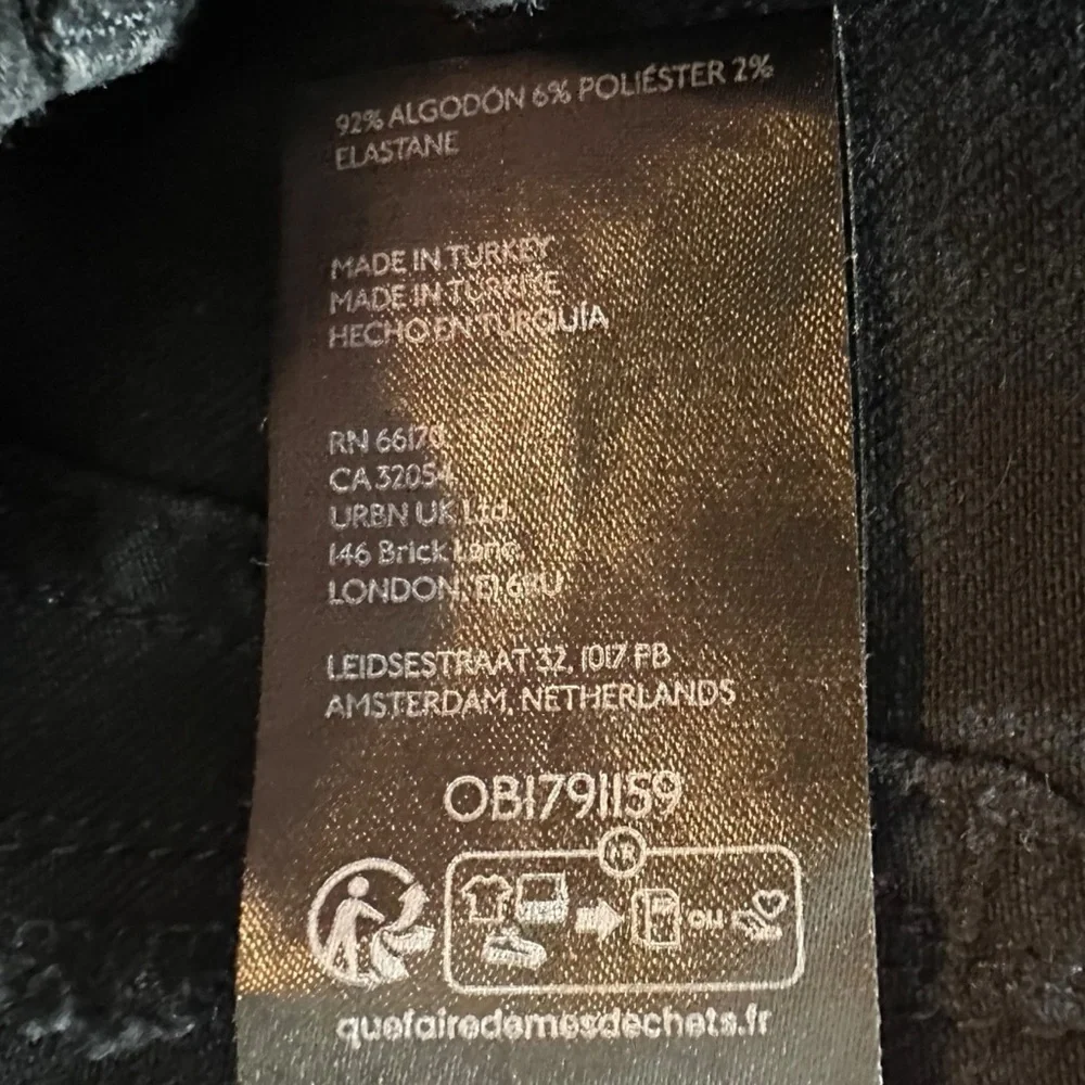 Free People Retro 70s Level Up Slit Bootcut Jeans Pitch Black Size 31 NEW